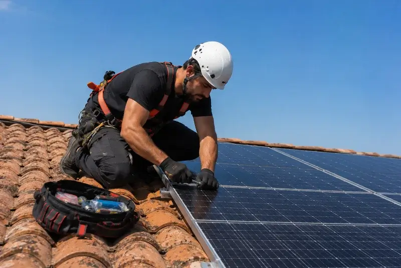 Maintenance et monitoring de panneaux solaires à Saint-Crépin-et-Carlucet